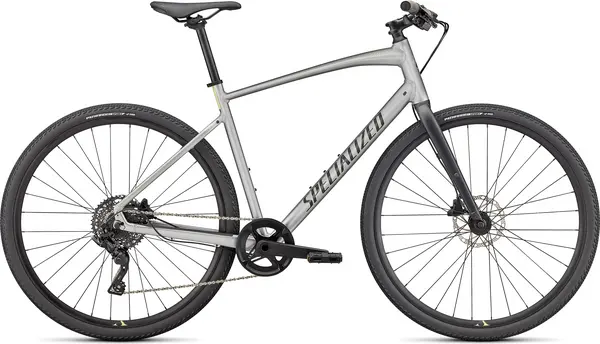 Image of Specialized 2022 Sirrus X 3.0 Hybrid Bike XXS GLOSS FLAKE SILVER / ICE YELLOW / SATIN BLACK REFLECTIVE