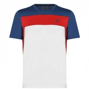 Image of Asics Race Short Sleeve T Shirt Mens - White/Blue