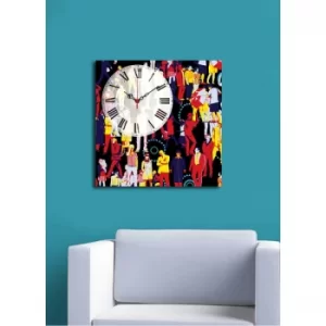 Image of 4545CS-48 Multicolor Decorative Canvas Wall Clock