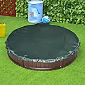 Image of Outsunny Kids Outdoor Round Sandbox with Canopy for 3-12 years old Brown