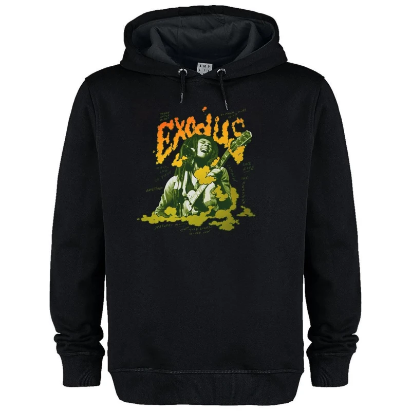 Image of Amplified Amplified Men Exodus Bob Marley Hoodie in Black Size: X-Small Black XS Male 5063693000288