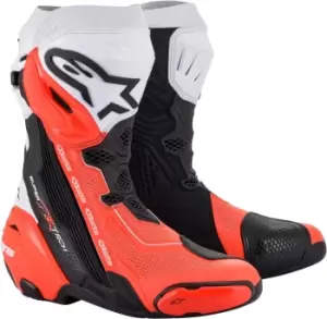 Image of Alpinestars Supertech R Vented Motorcycle Boots, black-red, Size 46, black-red, Size 46
