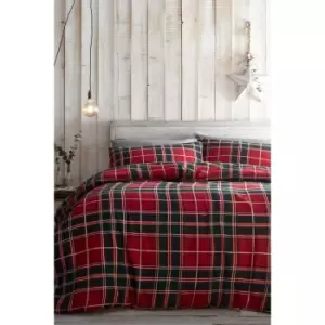 Image of Tartan Brushed Cotton Flannelette Duvet Set