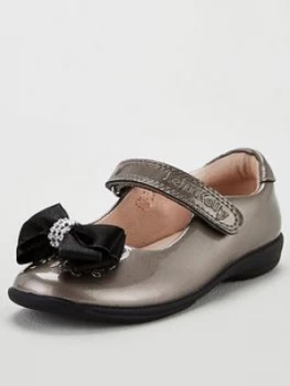 Image of Lelli Kelly Zoe Bow Dolly Shoes - Pewter, Pewter, Size 2 Older
