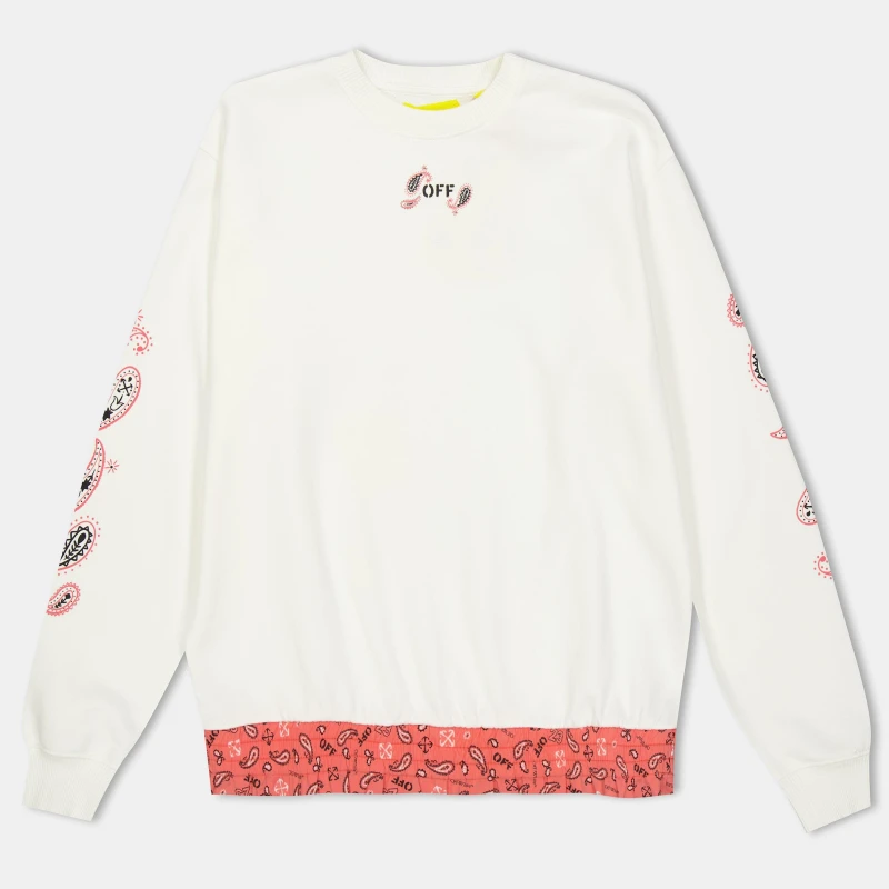 Image of Off White Kids Crew Sweater White/Black female 8Y