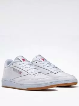Image of Reebok Club C 85, White/Grey, Size 3, Women