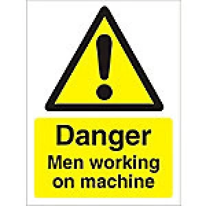Image of Warning Sign Men Working Plastic 40 x 30 cm