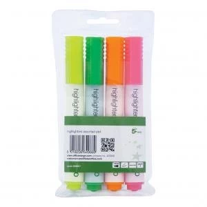 Image of Eco Highlighter 1 5mm Line Assorted Wallet 4 938067