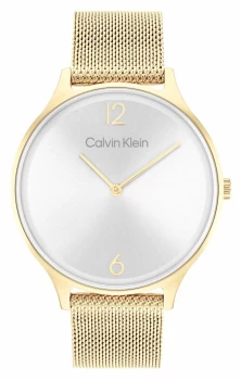 Image of Calvin Klein 25200003 Silver Dial Gold Stainless Steel Watch