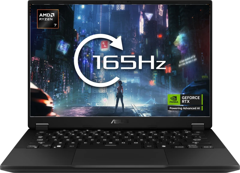 Image of ASUS TUF Gaming A14 14" Gaming Laptop - NVIDIA GeForce RTX 5050, AMD Ryzen 7, 1TB SSD - Black