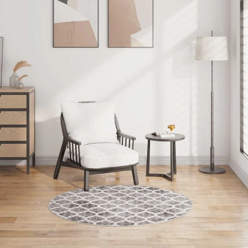 Image of VIDAXL Rug Washable φ120cm Multicolour Anti Slip Vidaxl 8720286654156