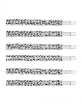 Image of Mood Silver Crystal Hair Slide Set
