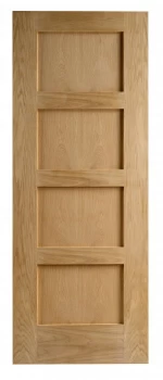 Image of Wickes Marlow Internal 4 Panel Oak Veneer Fire Door - 1981x838mm