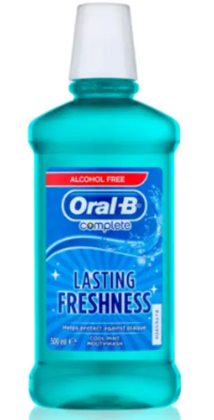Image of Oral B Complete Lasting Freshness Cool Mint Mouthwash 500ml