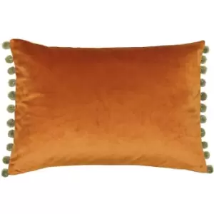 Image of Paoletti Fiesta Rectangle Cushion Cover (35 x 50cm) (Rust/Khaki)