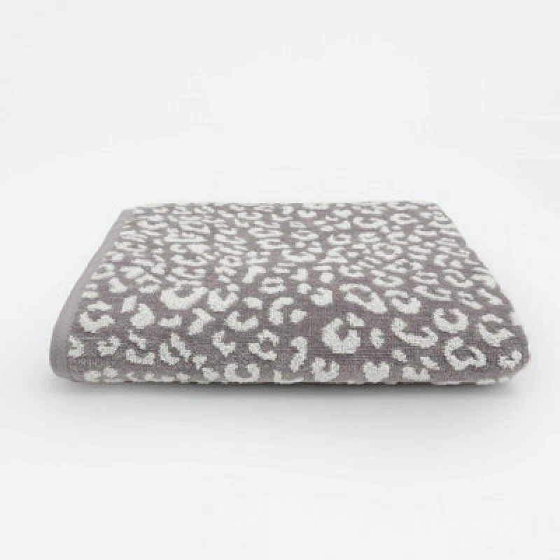 Image of Allure Bath Fashions Luxury Zero Twist Leopard Print Large Bath Sheet Towel - 100% Cotton