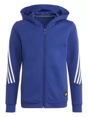 Image of adidas Junior Boys Fi 3s Full Zip, Blue/White, Size 13-14 Years
