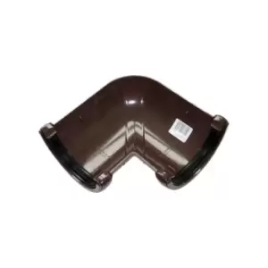 Image of Floplast Brown Half Round 90° Gutter Angle, (Dia)112mm