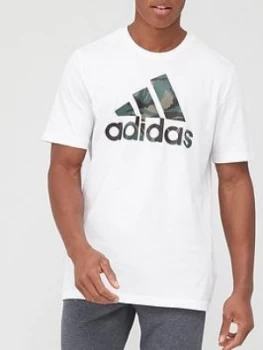 Image of adidas Camo T-Shirt - White/Green Size M Men
