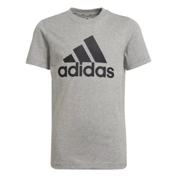 Image of adidas Logo T Shirt Junior - Gry/Blk