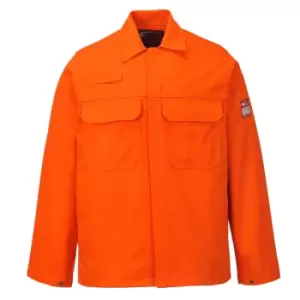 Image of Biz Weld Mens Flame Resistant Jacket Orange L
