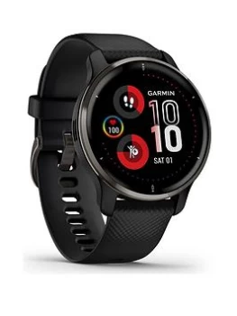 Image of Garmin Venu 2 Plus Gps Smartwatch With All-Day Health Monitoring And Voice Functionality - Slate & Black