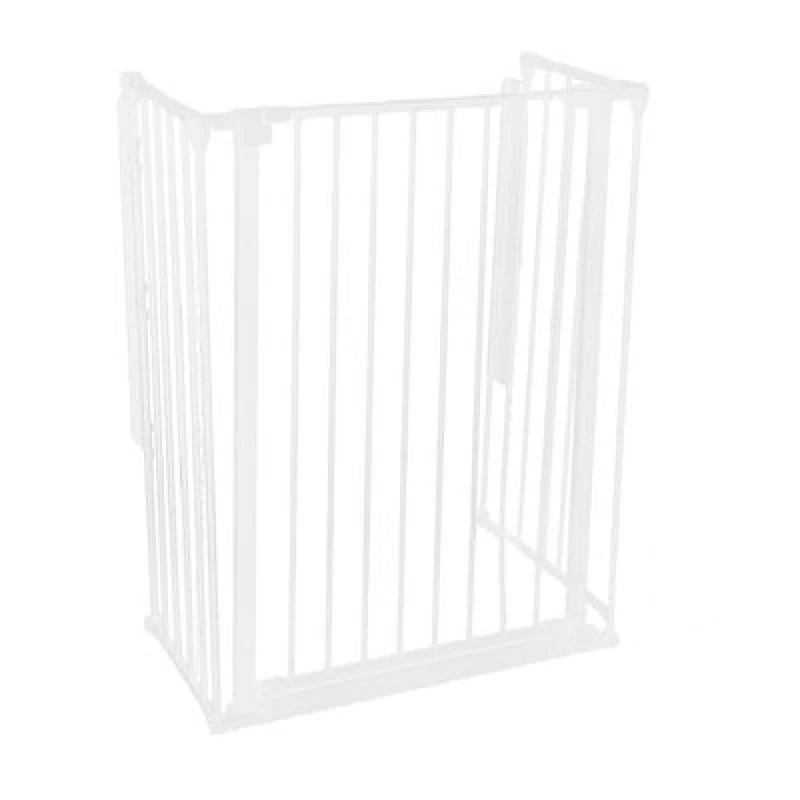 Image of Safetots Extra Tall Multi Panel Fire Surround, 51Cm Deep X 72Cm Wide, White, 105Cm High, Baby And Toddler Fire Guard