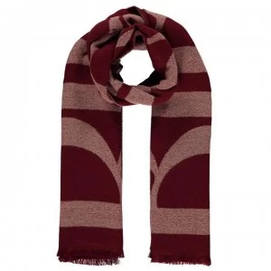 Image of Biba Calligram Scarf - Burgundy/Blush
