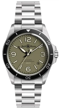 Image of Bell & Ross Watch BR V2-92 Military Green Bracelet