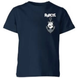 Image of Popeye Anchor Kids T-Shirt - Navy - 9-10 Years