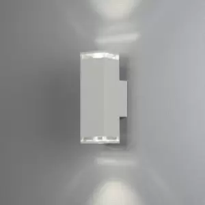 Image of Pollux Outdoor Modern Up Down Wall Light White 2x GU10, IP44