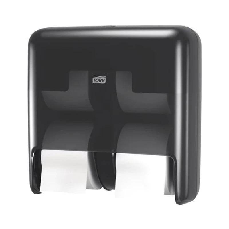 Image of Tork OptiServe Coreless 4-Roll Toilet Roll Dispenser Black 558052