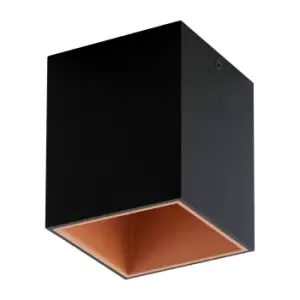 Image of Wall / Ceiling Light Black & Copper Square Downlight 3.3W Built in LED