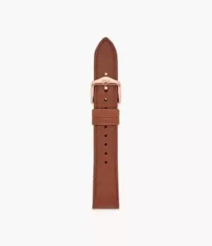 Image of Fossil Women 18mm Medium Brown Eco Leather Strap