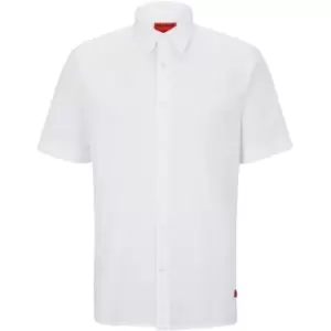 Image of Hugo Ebor Short Sleeve Shirt - White