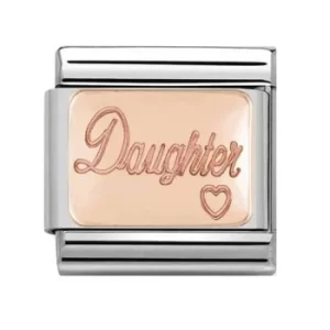 Image of Nomination CLASSIC Rose Gold Plates Daughter Charm 430101/43