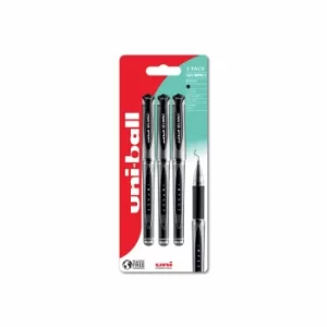 Image of uni-ball Gel Impact Rollerball Pen Pack of 3, black