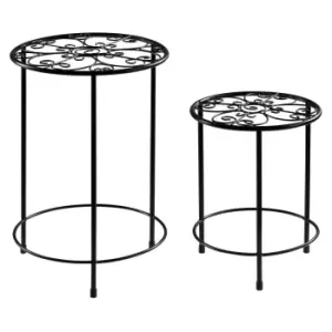 Image of Garden Gear Plant Pot Stand 2pk - Black