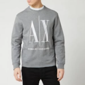 Image of Armani Exchange AX Icon Logo Sweatshirt Grey Size L Men