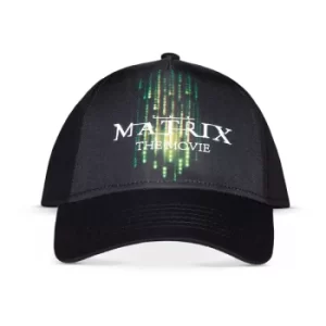 Image of WARNER BROS The Matrix Resurrections Green Poster Logo Adjustable Baseball Cap, Black/Green (BA083001MTX)