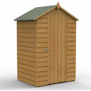 Image of 4' x 3' Forest Shiplap Dip Treated Windowless Apex Wooden Shed (1.34m x 1m) - Golden Brown