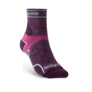 Image of Brigdedale TRAIL RUN Lightweight T2 Merino Sport 3/4 Crew Womens - Medium Damson