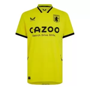 Image of Castore Aston Villa Third Goalkeeper Shirt 2022 2023 Adults - Yellow