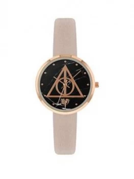 Image of Harry Potter Harry Potter Black And Pink Dial Pink Faux Leather Strap Watch