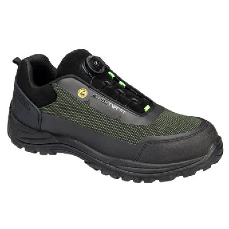 Image of Portwest Girder Composite Low ESD Safety Shoes FE05BGN37 Colour: Black / Green