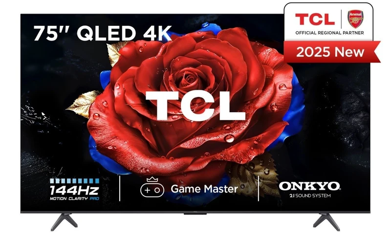 Image of TCL 75" 75T8C-UK Smart 4K Ultra HD QLED TV