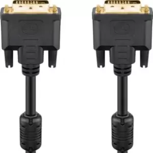Image of Goobay Dual Link DVI-D Full HD Cable - 5m - Gold Plated - Black