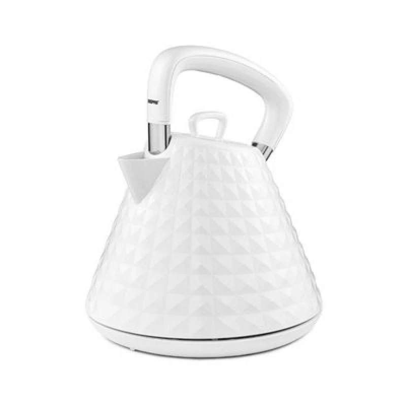 Image of Geepas 1.5L Cordless Traditional Pyramid Electric Kettle 3000W White