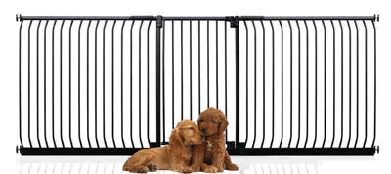 Image of Bettacare Extra Tall Elite Dog Gate, 271Cm - 280Cm, Matt Black, Extra Tall 96.8Cm In Height, Pressure Fit Pet Gate