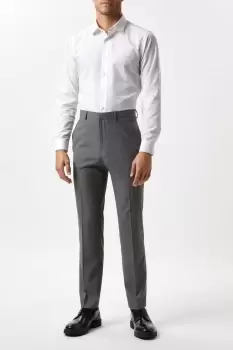 Image of Mens Plus And Tall Slim Grey Essential Trousers